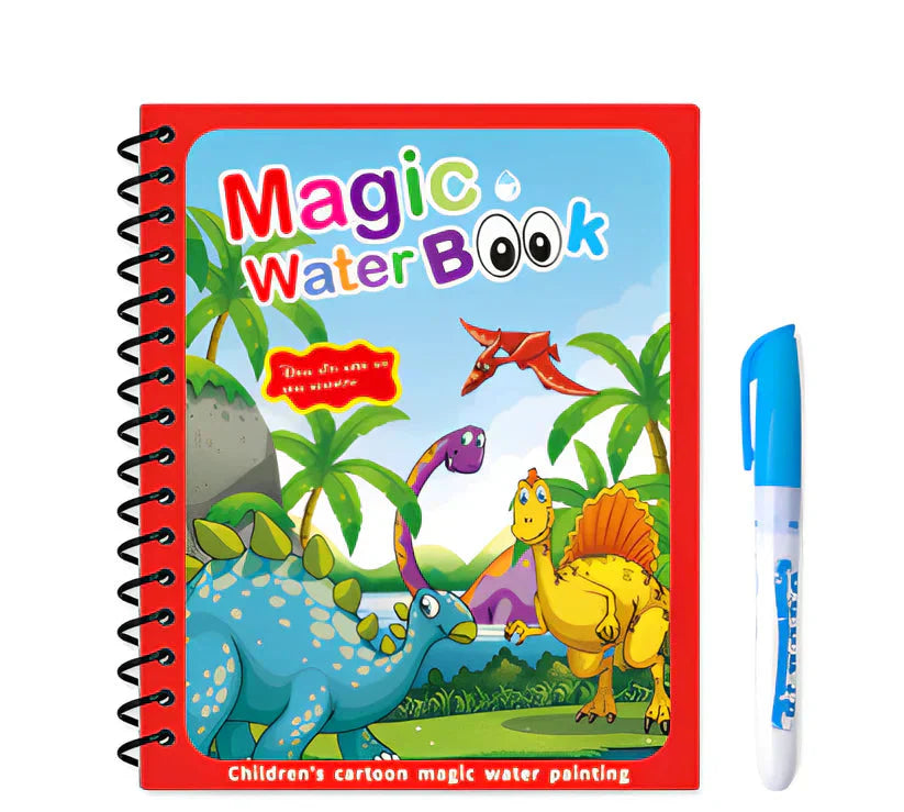 🎨 49% OFF NOW! ✨ Montessori Water Drawing Book - Reusable Pages with Invisible Patterns Revealed by Water Pen for Educational Fun 💦📚