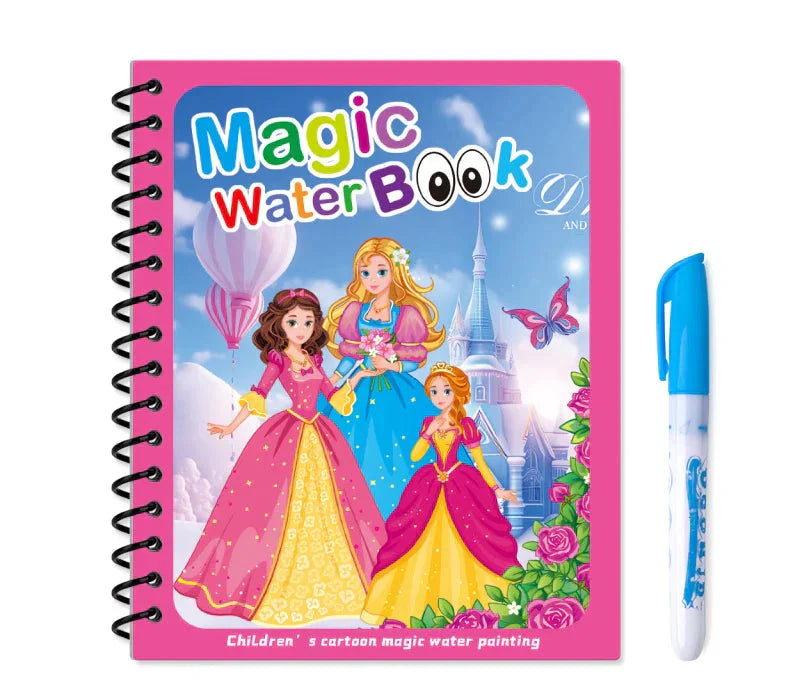 🎨 49% OFF NOW! ✨ Montessori Water Drawing Book - Reusable Pages with Invisible Patterns Revealed by Water Pen for Educational Fun 💦📚
