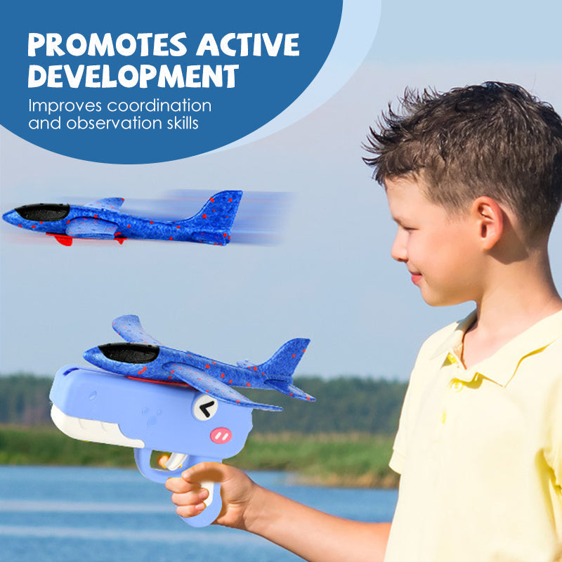 Dinosaur Airplane Launcher Toy for Kids