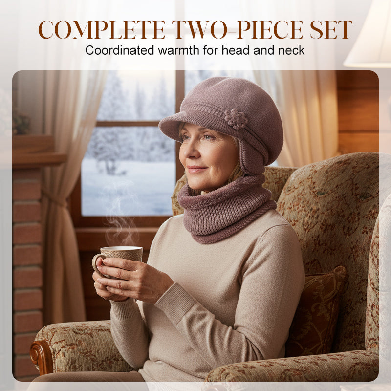 🎁Christmas gift-giving🎉🎉 Women's Warm Knit Hat & Neck Warmer Set