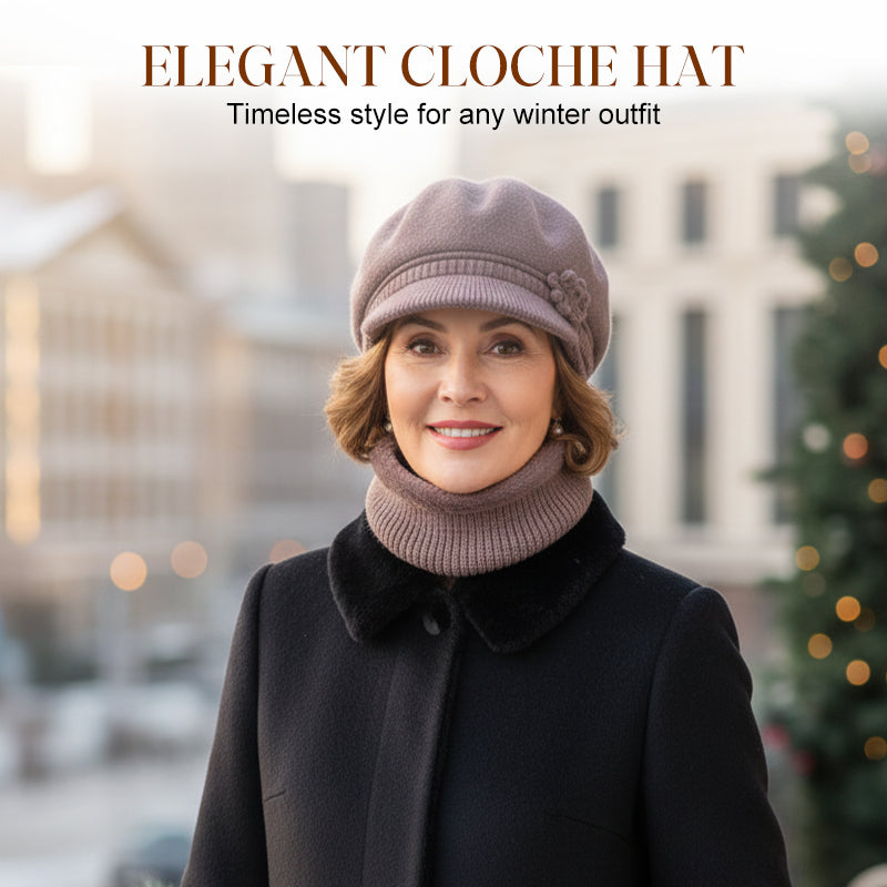 🎁Christmas gift-giving🎉🎉 Women's Warm Knit Hat & Neck Warmer Set