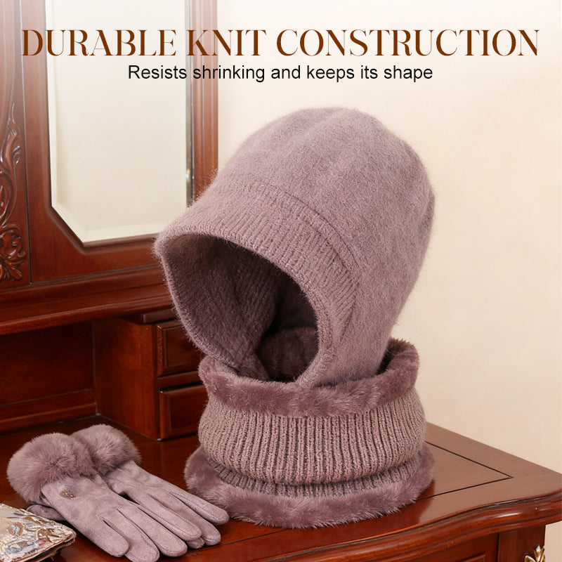 🎁Christmas gift-giving🎉🎉 Women's Warm Knit Hat & Neck Warmer Set