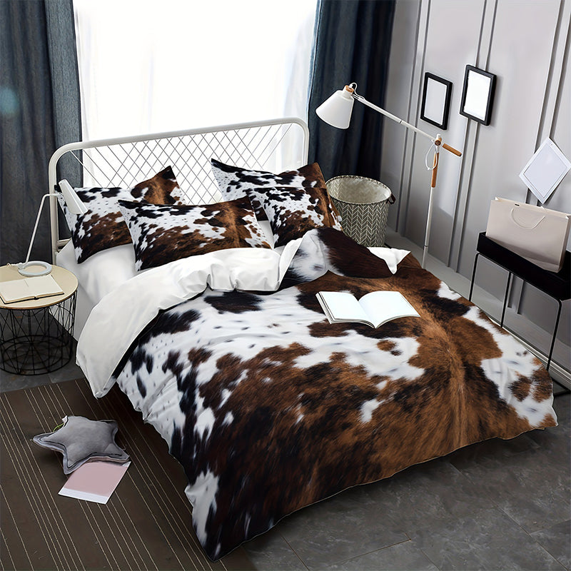 🐮 50% OFF! 🛏️ Cow Print Duvet Cover – Soft & Lightweight, Fun Design, Complete Set ✨