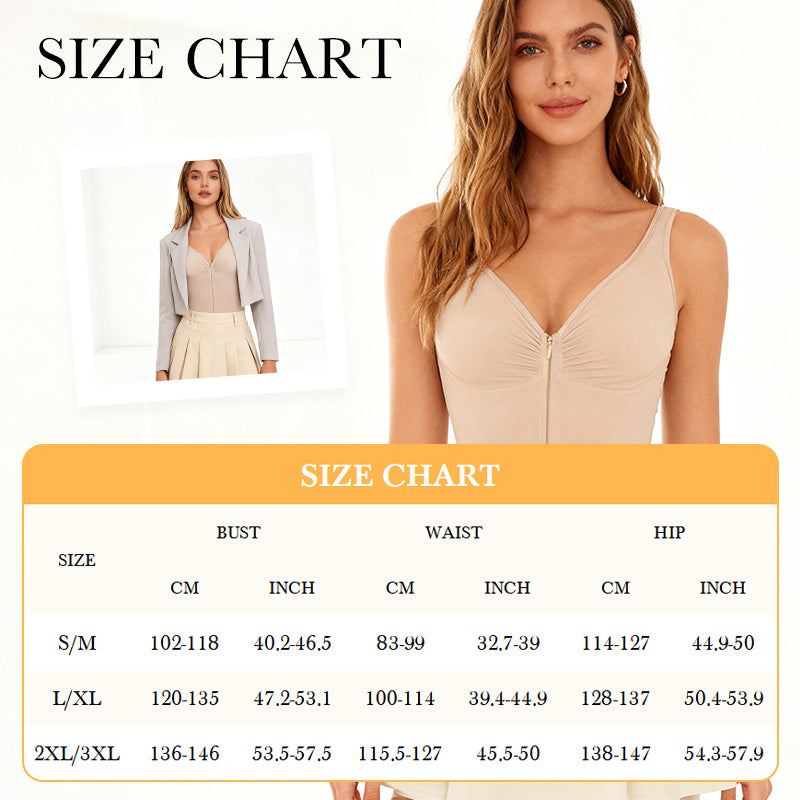 Women's Front Zipper Seamless Tummy Control Shapewear