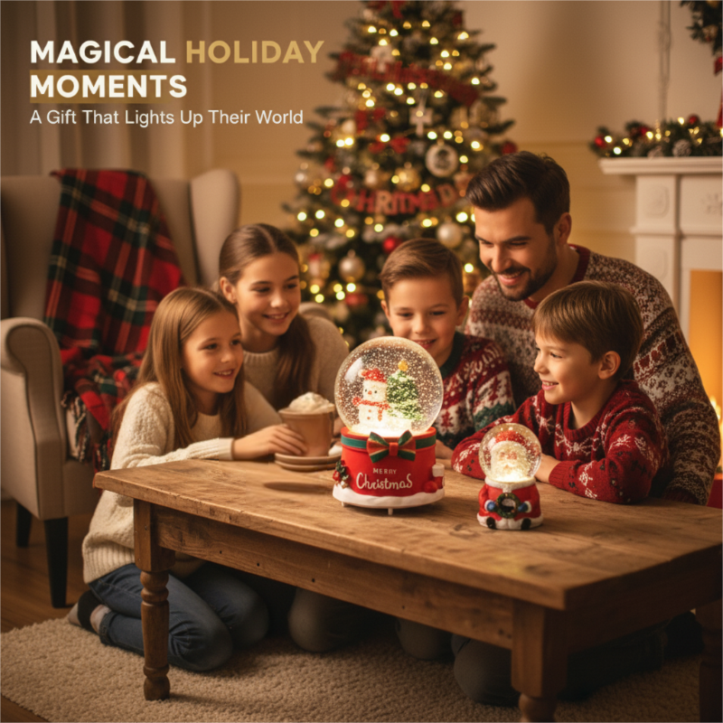 🎅🎁Christmas gifts 🎉Christmas Crystal Snow Globe with LED Light