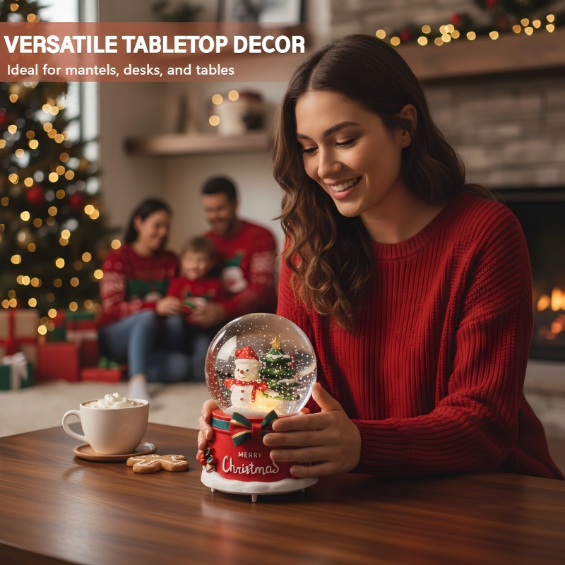 🎅🎁Christmas gifts 🎉Christmas Crystal Snow Globe with LED Light