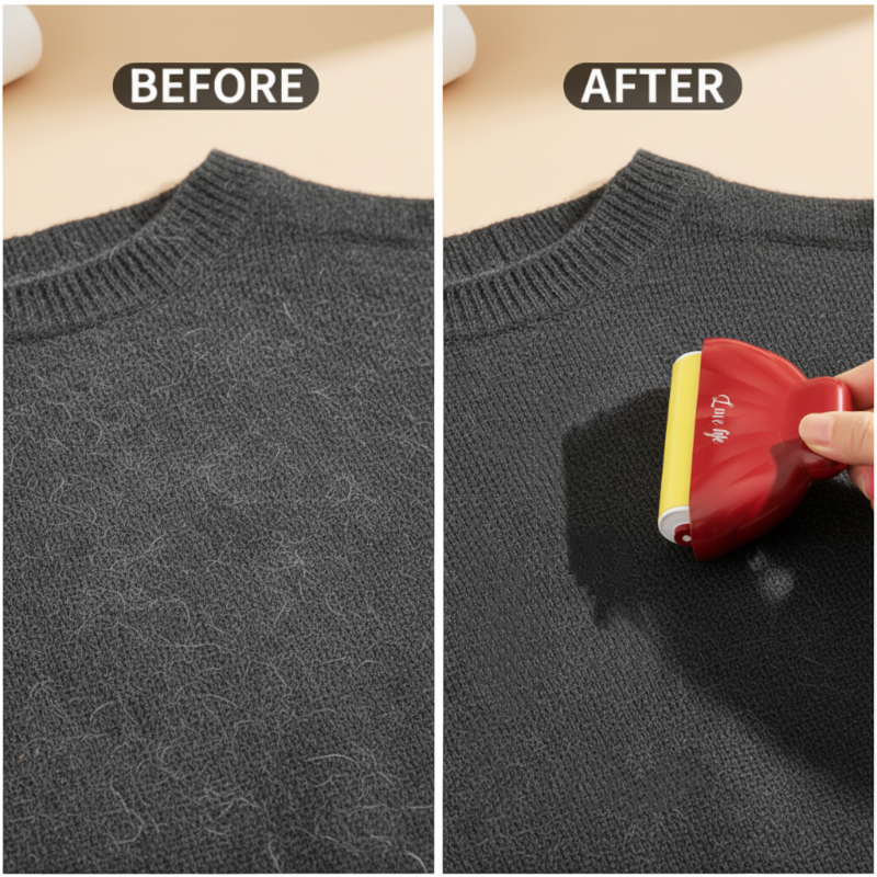 Portable Reusable Lint Roller for Hair Removal