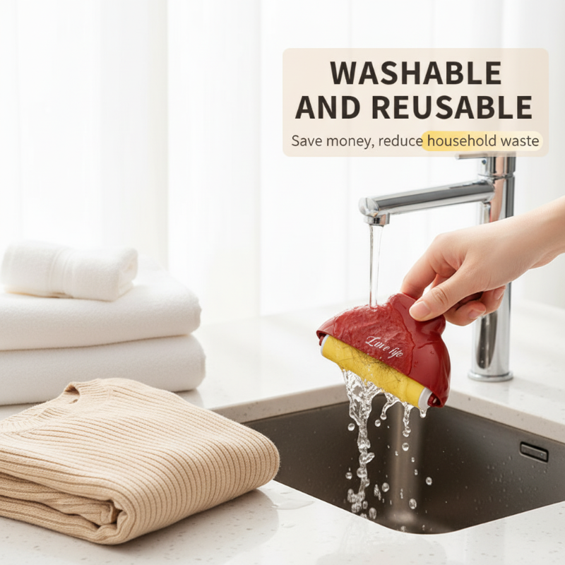 Portable Reusable Lint Roller for Hair Removal