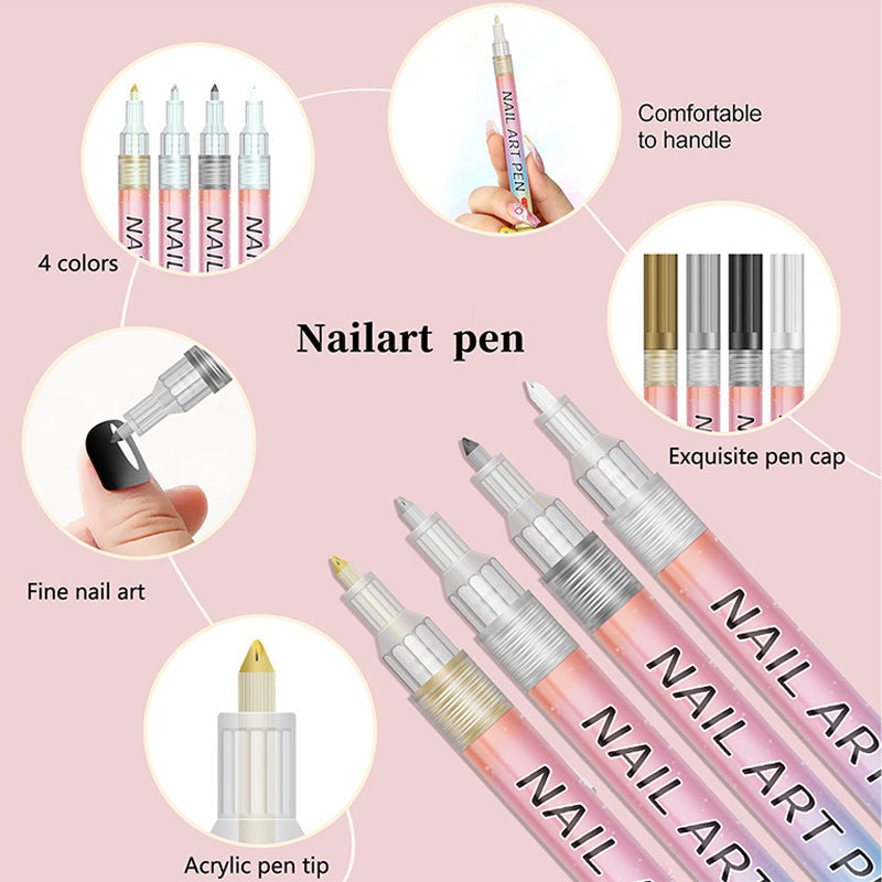 12-Color Professional Nail Art Pen Set