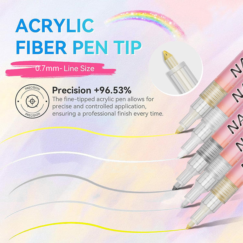 12-Color Professional Nail Art Pen Set