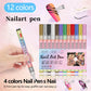 12-Color Professional Nail Art Pen Set