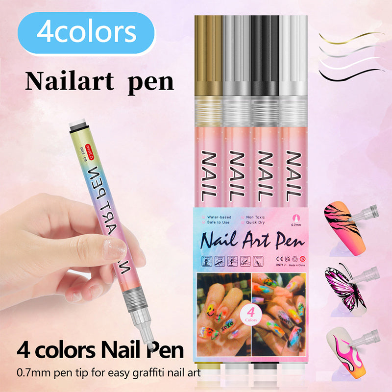 12-Color Professional Nail Art Pen Set