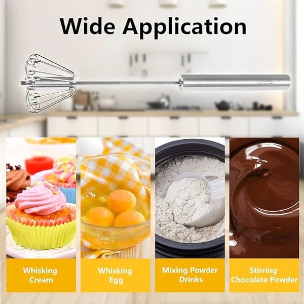 🎄Buy 2 Get 1 Free🥚Stainless Steel Semi-Automatic Whisk