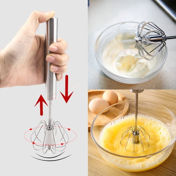 🎄Buy 2 Get 1 Free🥚Stainless Steel Semi-Automatic Whisk