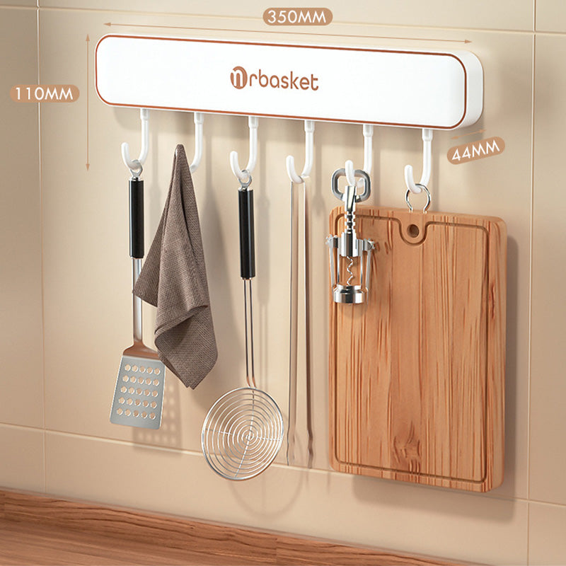 Multifunctional Wall-Mounted Knife Holder with Hooks