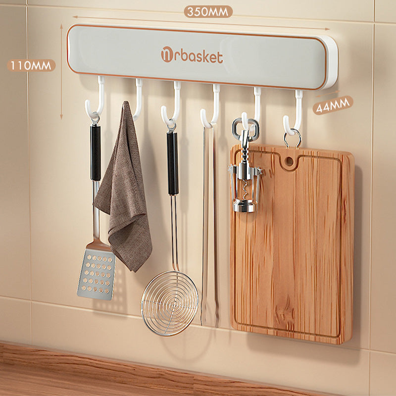 Multifunctional Wall-Mounted Knife Holder with Hooks