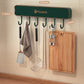 Multifunctional Wall-Mounted Knife Holder with Hooks