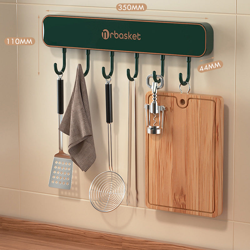 Multifunctional Wall-Mounted Knife Holder with Hooks