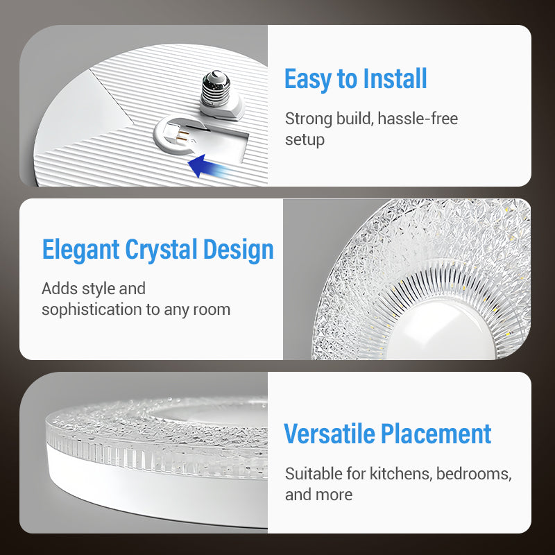 🎄 Christmas Exclusive 50% OFF | 💡LED Crystal Mounted Ceiling Light✨