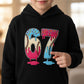 ✨🔥Kids' Funny 67 Meme Hooded Sweatshirt