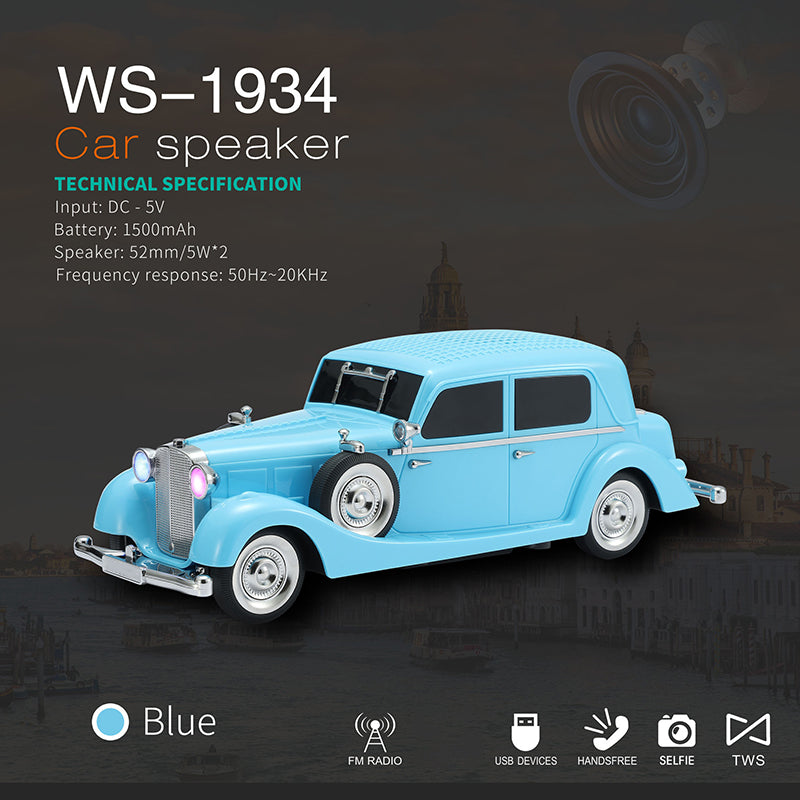🔥2026 New Arrivals: 50% Off for a Limited Time!🔥Vintage Car Bluetooth Speaker with Stereo Sound