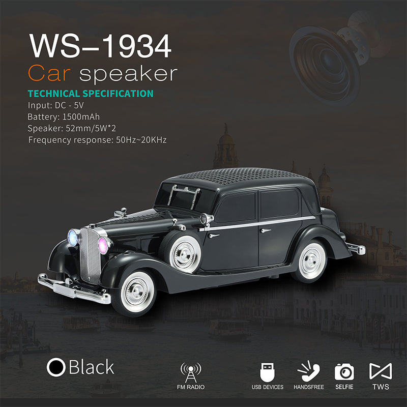 🔥2026 New Arrivals: 50% Off for a Limited Time!🔥Vintage Car Bluetooth Speaker with Stereo Sound