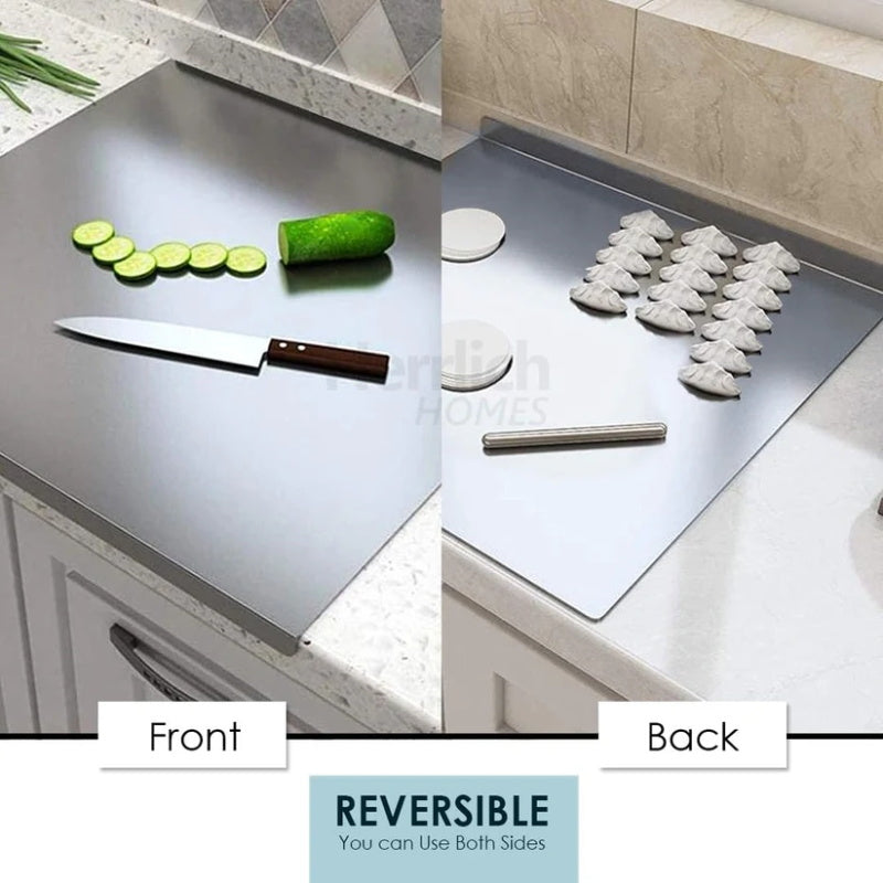🛍️ 50% OFF – 304 Stainless Steel Cutting Board – Durable, Easy to Clean & Perfect for Kitchen, Baking & Meat Prep 🔪✨