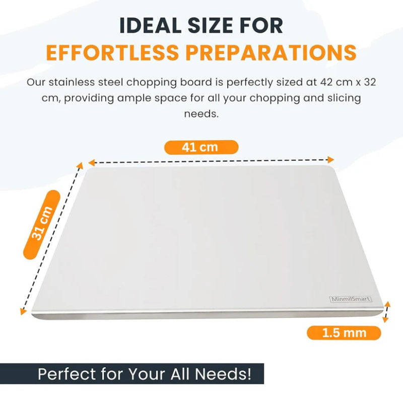 🛍️ 50% OFF – 304 Stainless Steel Cutting Board – Durable, Easy to Clean & Perfect for Kitchen, Baking & Meat Prep 🔪✨