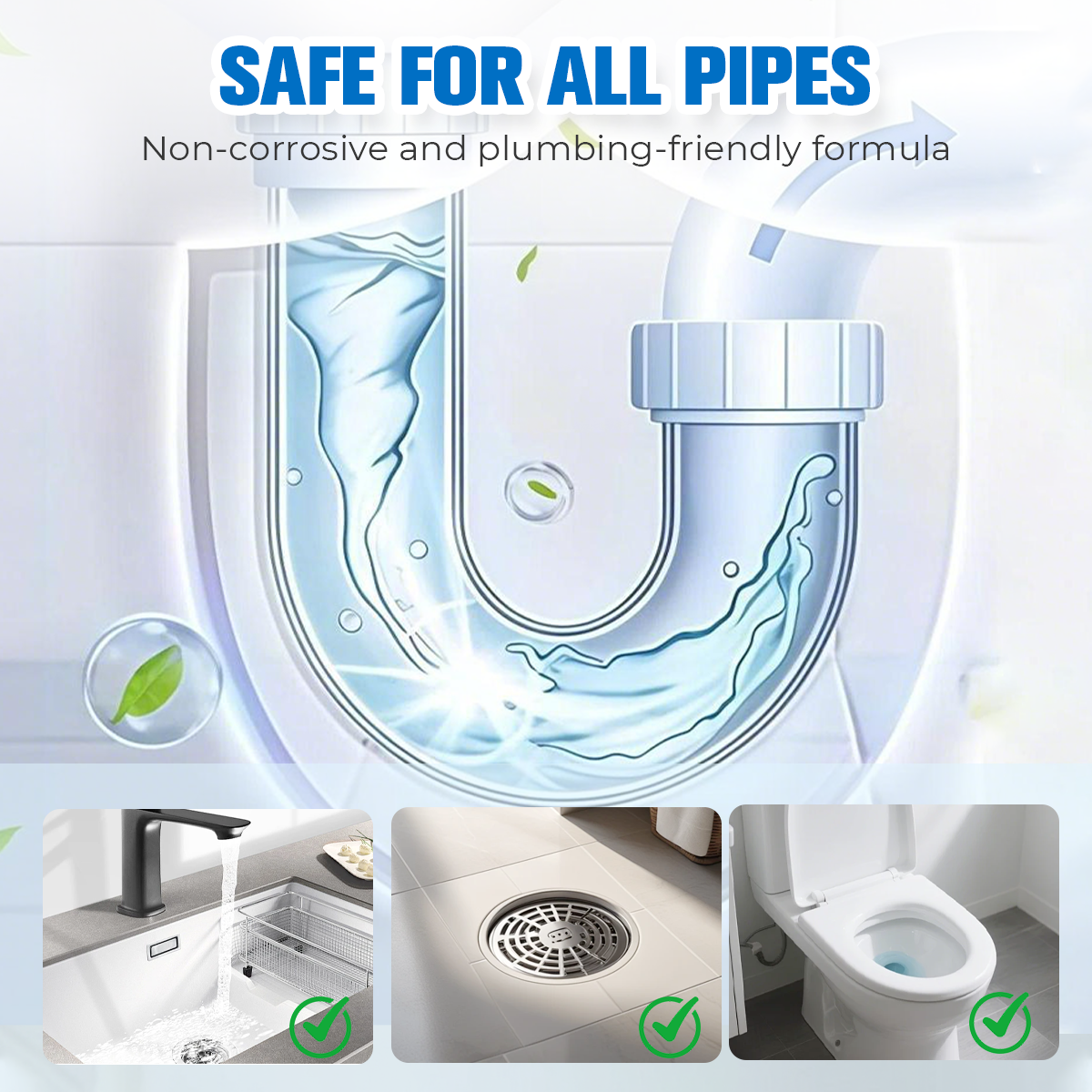 🔥Each £3.07🧹 Powerful Drain & Pipe Clog Remover – Strong Unclogging Power, Multi-Pipe Universal Fit, Fast-Acting & Easy to Use 🚿