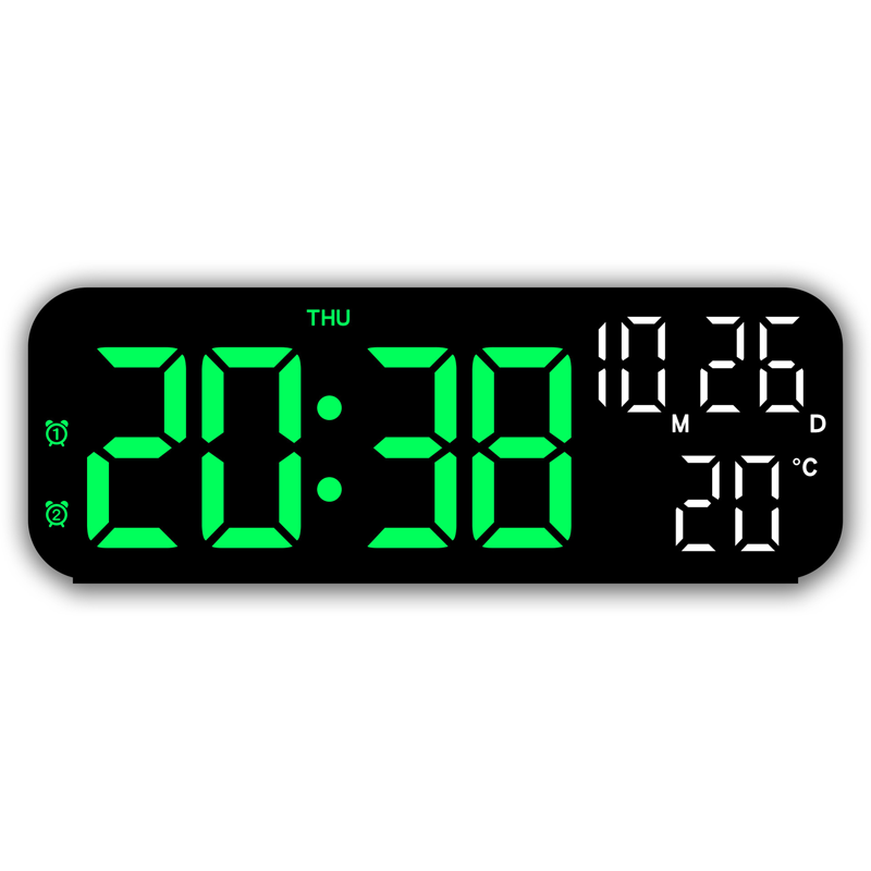Modern LED Digital Alarm Clock with Temperature