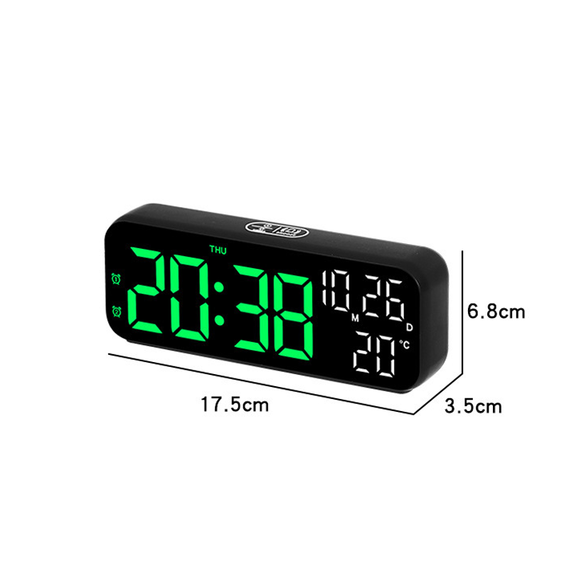 Modern LED Digital Alarm Clock with Temperature