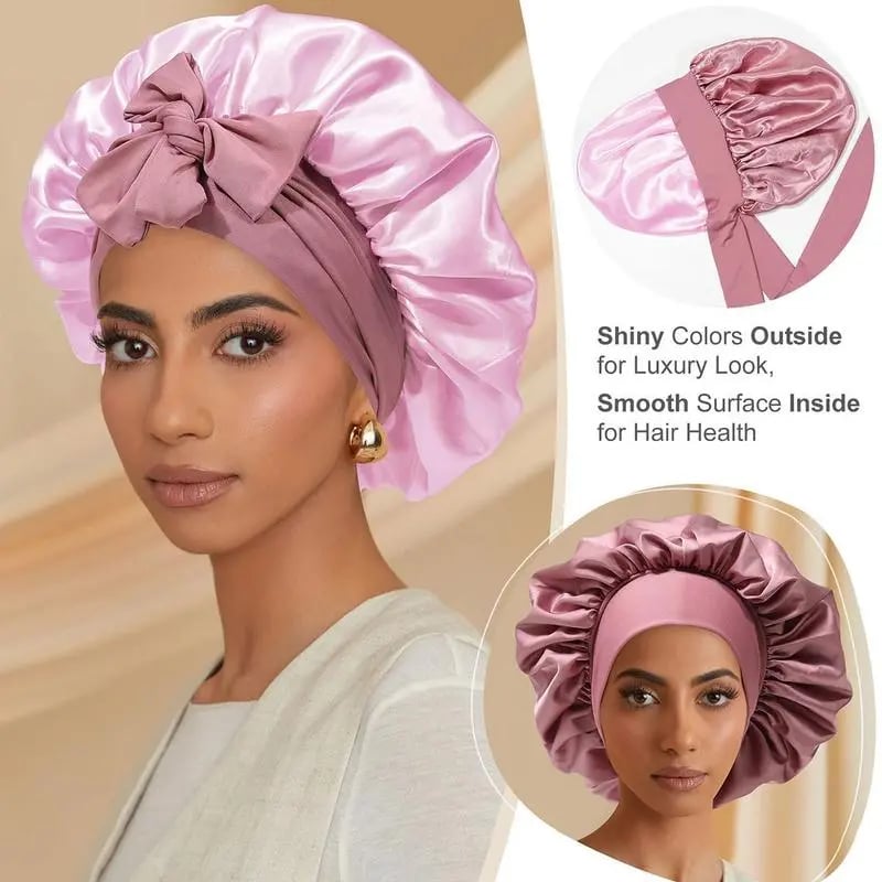 Layered Satin Hair Bonnet