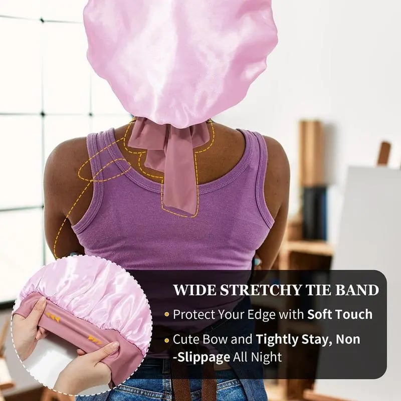 Layered Satin Hair Bonnet