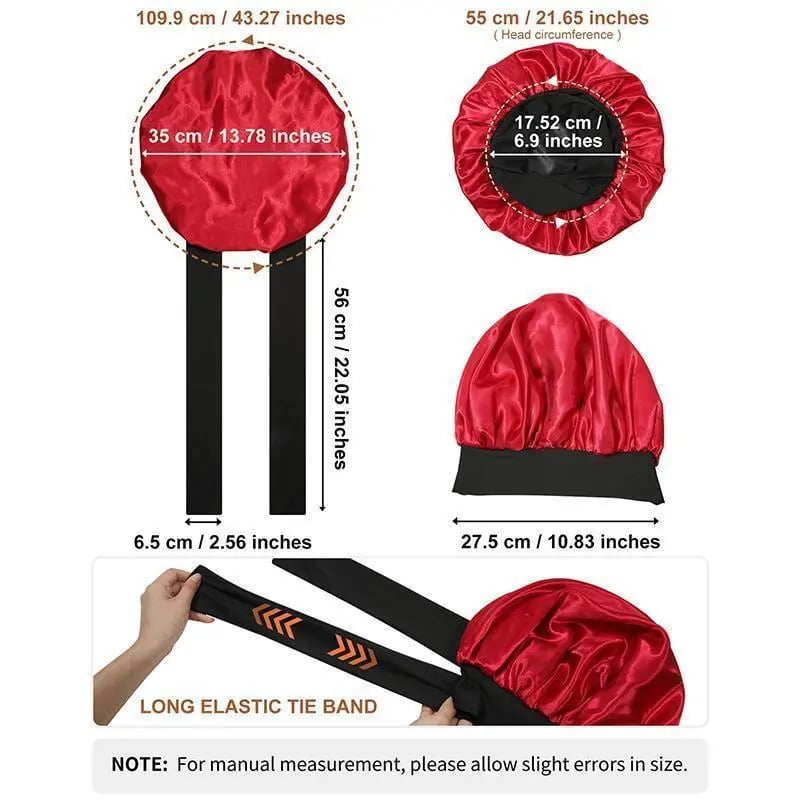 Layered Satin Hair Bonnet