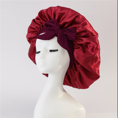 Layered Satin Hair Bonnet