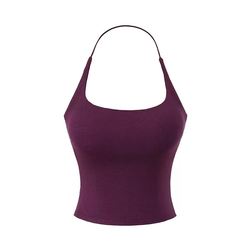 👚 49% OFF FLASH SALE ! ⚡ Women's Open Back Top with Built-in Bra – Stylish Backless Design, Built-in Bra for Comfort, Breathable & Versatile 🌸