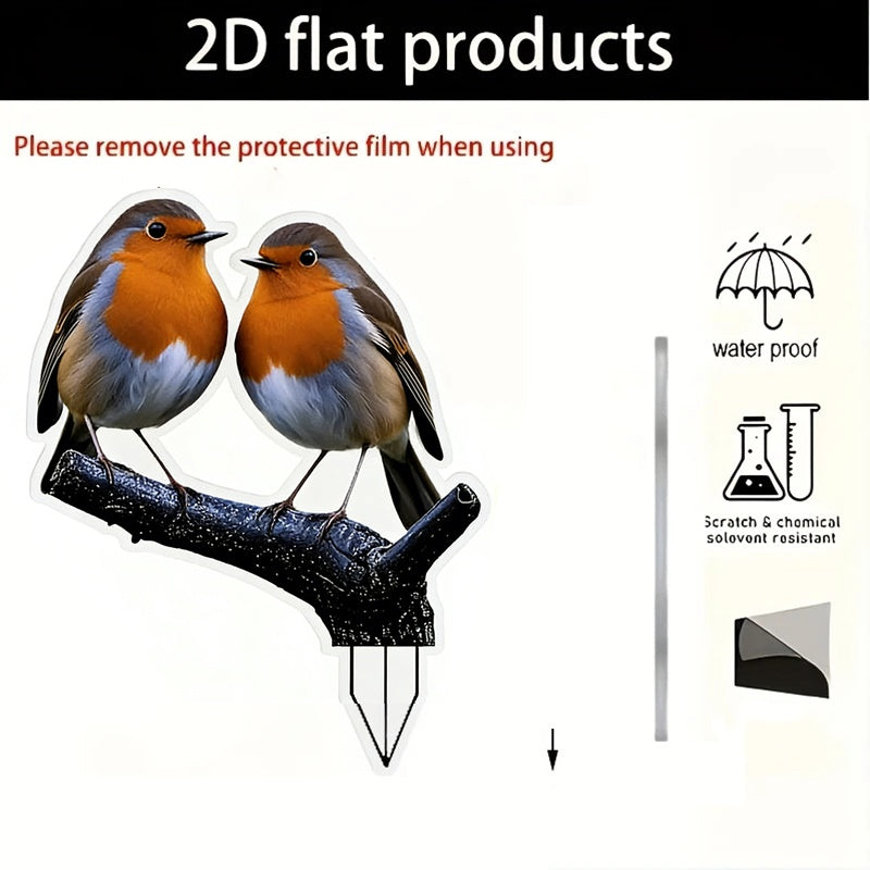 2D Acrylic Garden Stake Decor