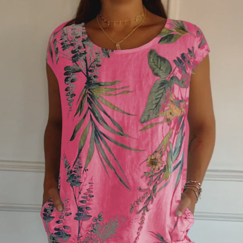 💎 50% OFF! 💎 Women's Short Sleeve Printed Dress – Lightweight, Flattering Fit & Everyday Spring Style 🌸