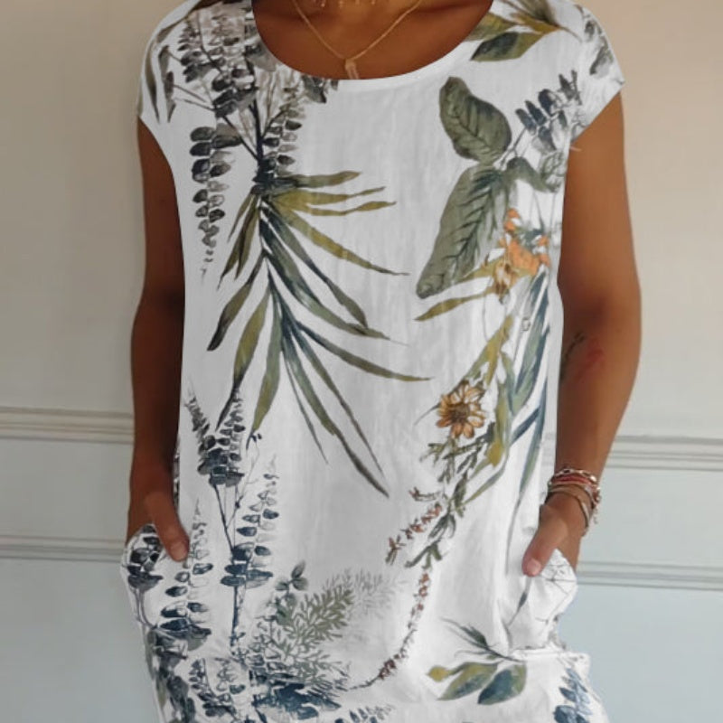 💎 50% OFF! 💎 Women's Short Sleeve Printed Dress – Lightweight, Flattering Fit & Everyday Spring Style 🌸