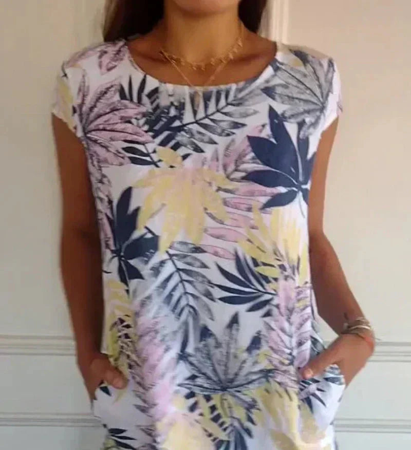 💎 50% OFF! 💎 Women's Short Sleeve Printed Dress – Lightweight, Flattering Fit & Everyday Spring Style 🌸