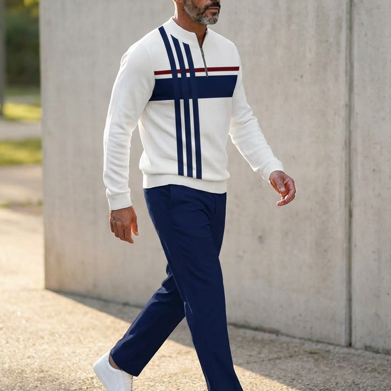 🔥Limited-time offer-Men's Graphic Print Pullover & Pants Set