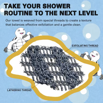 Buy 1 Get 1 Free🌈🧼Exfoliating Antibacterial Shower Towel🚿