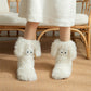 Women's Plush Slippers Socks Floor Socks Winter Home Indoor Thickened Fleece-Lined Anti-Slip Adult Women's Plush Snow Socks Shoe Covers