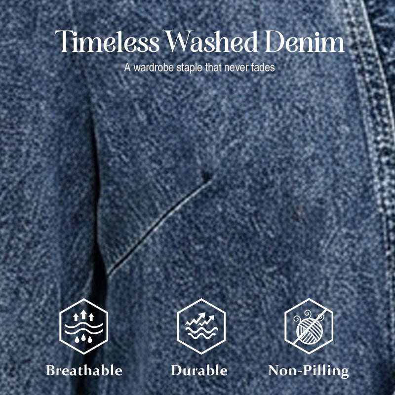 ⏳Limited-time 50% off⏰ Your Basket Loves This 🛍	Women's Ruffle Trim Open-Front Denim Jacket🧥