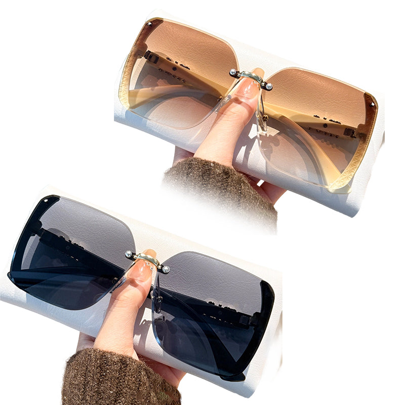 Elegant Starry Temple Rimless Sunglasses