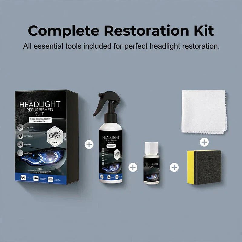 🚗 50% OFF NOW! 🔆 Headlight Restoration Kit – Instant Clarity, Safe Formula & UV Shield ✨