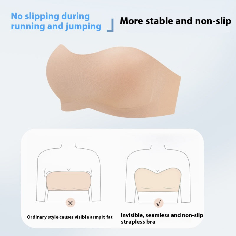 👙 50% OFF NOW! ✨ Invisible Seamless Anti-Slip Bra – Comfort, support & style – No straps, no slip – perfect under backless or off-shoulder outfits 💖