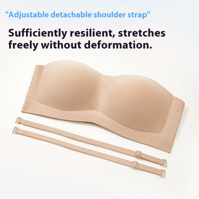 👙 50% OFF NOW! ✨ Invisible Seamless Anti-Slip Bra – Comfort, support & style – No straps, no slip – perfect under backless or off-shoulder outfits 💖