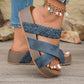 🎁2026 New Arrivals 50% OFF|Criss-Cross Woven Strap Wedge Sandals|Comfortable, Stylish & Perfect for Summer Days ☀️