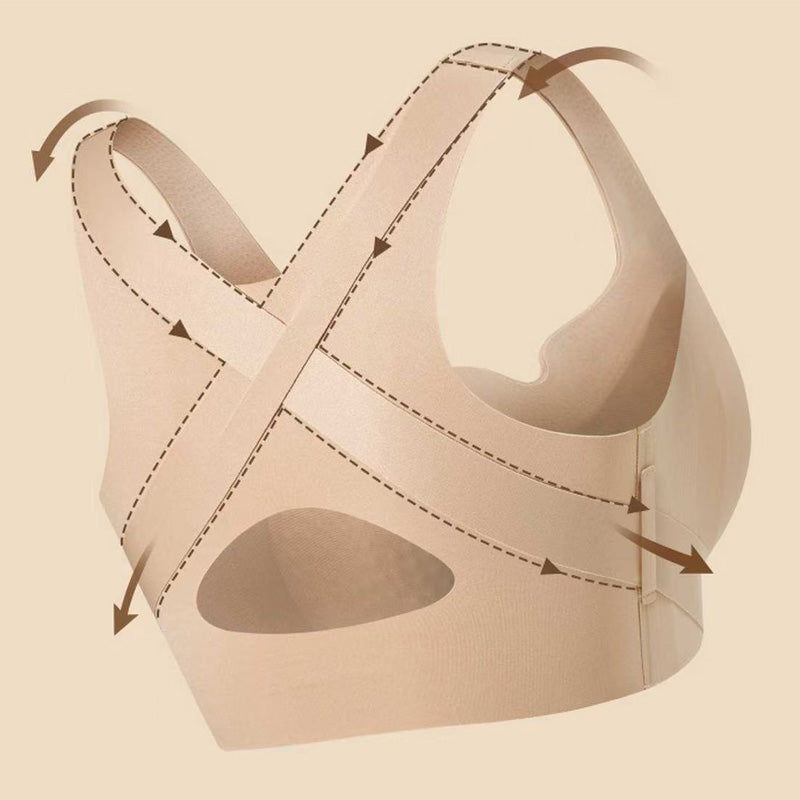 🌸LAST DAY SPECIAL PRICE!!🌸Women's Front Closure Seamless Back Support Posture Bra